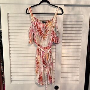 City Chic tropical Cold Shoulder Dress